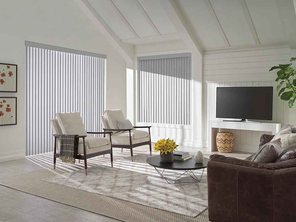 vertical blinds Bailey Lattice Living Room