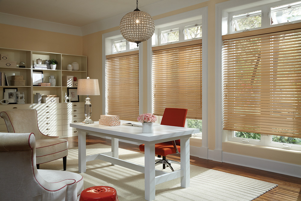 wood blinds office